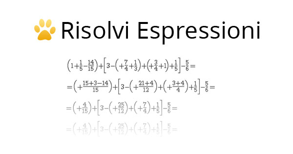 Risolvi Espressioni Con Passaggi Risolvere Espressioni Online Con Frazioni E Potenze